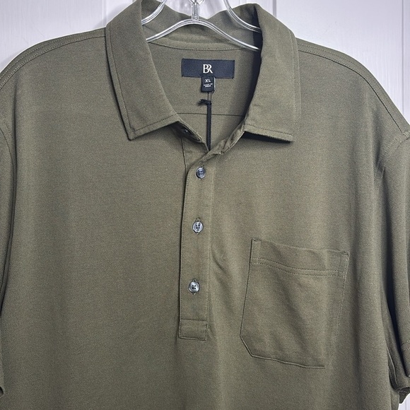 NWT BANANA REPUBLIC Men's Olive Green 100% Pique Polo Shirt size XL - Picture 2 of 10